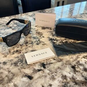 Versace Black and Gold Sunglasses